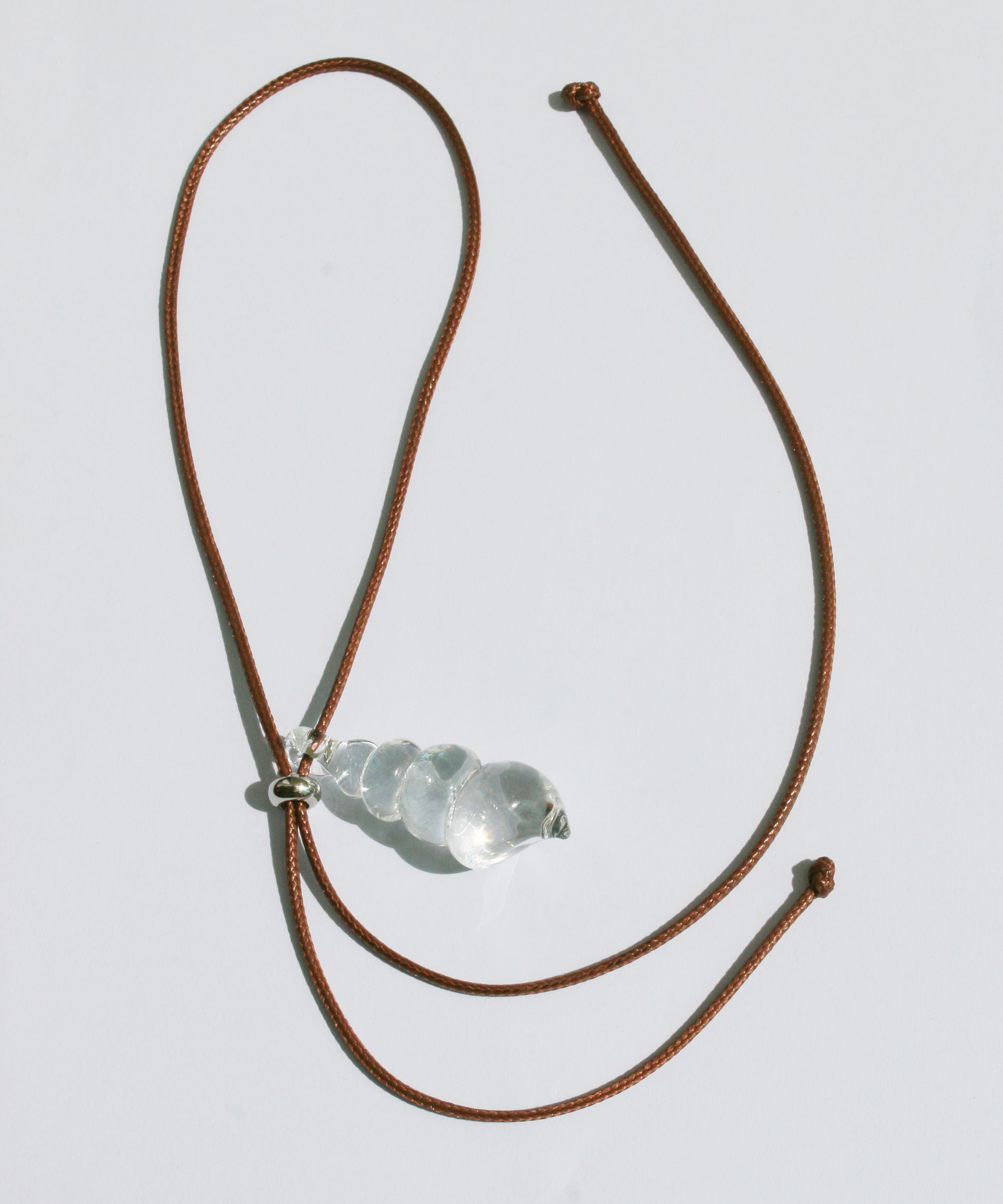 Glass Sea Shell Necklace - Transparent